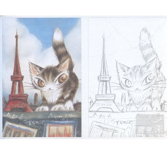 Dayan Cat Coloring Postcard Book